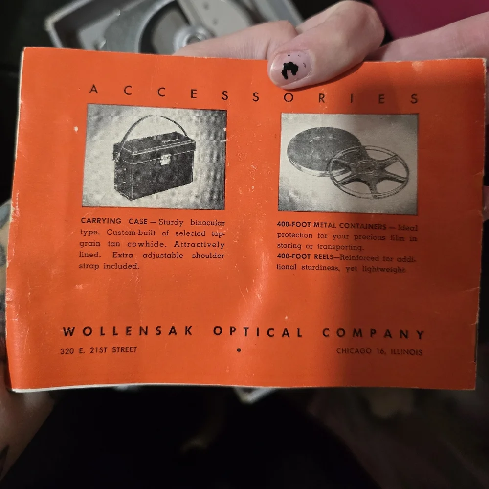 Wollensak 93 Turret 16mm Vintage Movie Camera W/ Original Box & Manual UNTESTED